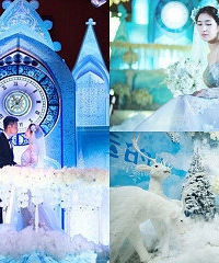 我的冰雪森林城堡婚礼,美得像童话