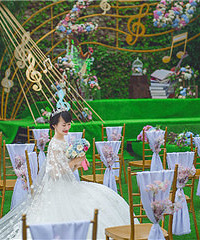 跳跃的音符,美妙的音乐主题草坪婚礼