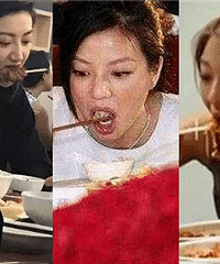 女明星吃东西被抓拍,形象全无