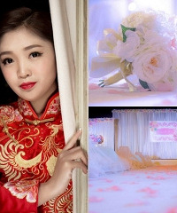婚礼也混搭,圆圆脸新娘的中西合璧婚礼