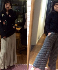 春天只爱简单休闲的搭配,特别是今年流行的阔腿裤和大长裙
