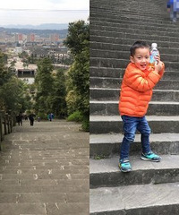 这么高的山,我也能爬上去