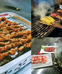 这家的羊肉串,我连吃半斤都不够
