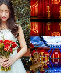 我的大气红金色婚礼,花费也不贵