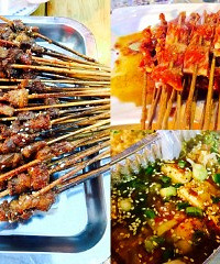 在这家烧烤,一伙人吃了300串黄牛肉