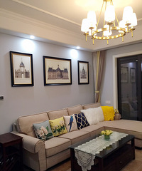 18万97平拎包入住,打造灰蓝美式空间。