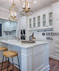 400平现代美式,白色的西厨简直好看哭了