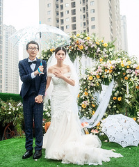 暴雨下的婚礼 好在婚纱照婚庆完美【拾花摄2017年第2届新娘日记】