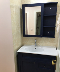 美式小窝初见雏形,玄关的拼花地砖超霸气