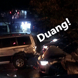 大公馆立交4车追尾