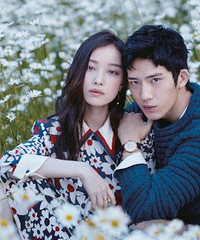 倪妮、井柏然情侣封面大片,配一脸