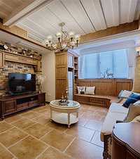 木质打造的乡村美式,充满了放松,宽敞的儿童玩耍区是个大亮点