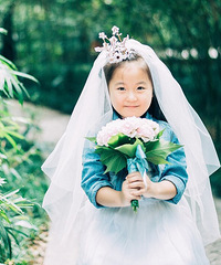 自制亲子婚纱照