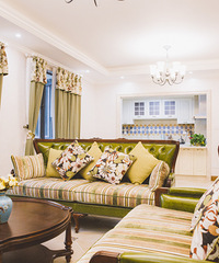 110平美式乡村,开放厨房+大横厅好安逸