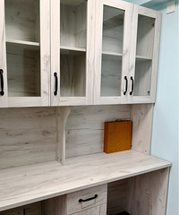 柜子安完了效果很满意,都是选的爆款花色