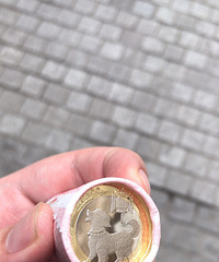 今天领到了狗年的纪念币,今年有在包装纸,很漂亮,就是太难抢