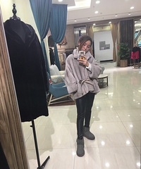 新买的貂绒大衣,好看吗?一直觉得貂绒不洋气,这件还不错