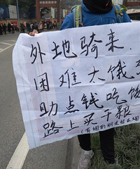 重庆街头驴友乞丐,10天乞讨1万元