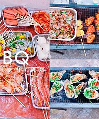 超市好多烧烤原材料打折,来个BBQ