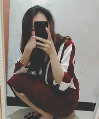 春天长裙也是标配!买了一套酒红色套装,气质显身材