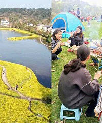 有山有水的地方户外烧烤,还不收场地费