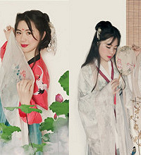 不能出门踏青,就在家来一辑汉服工笔画