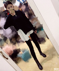 今天的天气正好穿这件,拼接的两件套【今天穿什么】