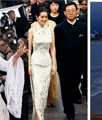 巩俐在戛纳红毯上的历年装扮,惊艳