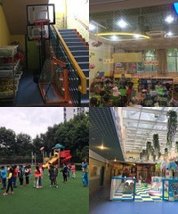 幼儿园室内还有游乐场