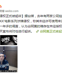 谷阿莫涉嫌侵权正式被起诉