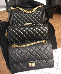香奈儿2.55小号、le boy中号、cf中号、方胖子对比
