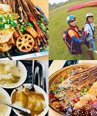 去乐山吃美食,去峨眉山玩滑翔伞