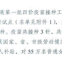 公司发了300元hpv疫苗补贴