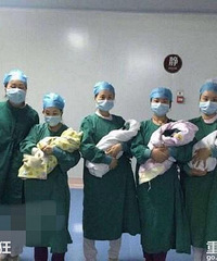 重庆一产妇剖腹产生下4胞胎