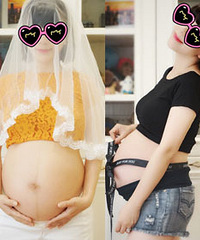 自己在家DIY孕妇照