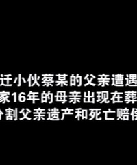 她出走16年,丈夫死后回家抢遗产