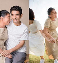 带爸妈一起拍全家福,他们笑起来好美