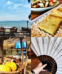 临海而建的素食餐厅,边吃饭边欣赏美景