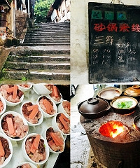 炭火煮的砂锅米线,据说马上要吃不到了