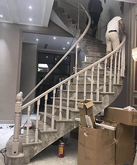 灰金混搭现代美式小联排,旋转楼梯和主卧穹顶设计赞到冒泡