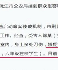 12岁男孩持刀弑母:共砍20余刀