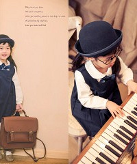 记录女儿上幼儿园,拍一组校服照作纪念