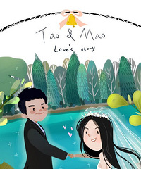 朋友月底结婚,亲手画了一套婚礼主题的手绘插画送他们~~