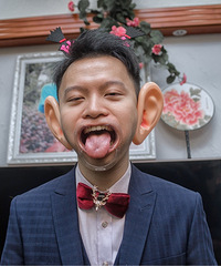 婚礼那天老公可能是个表情包,张张都丑出新高度
