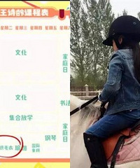 看看王诗龄的课程表,好忙