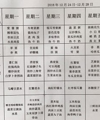 幼儿园一周伙食食谱,好不好?