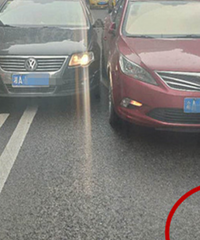 在两路口环道遭擦挂,对方说他有后台?