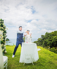 在普吉岛办一场浪漫的海边婚礼,自己都动手修得原片都超美