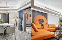 爱马仕橙+高级灰,把卧室装成酒店风