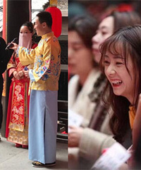中式绣球招亲大会美女帅哥云集